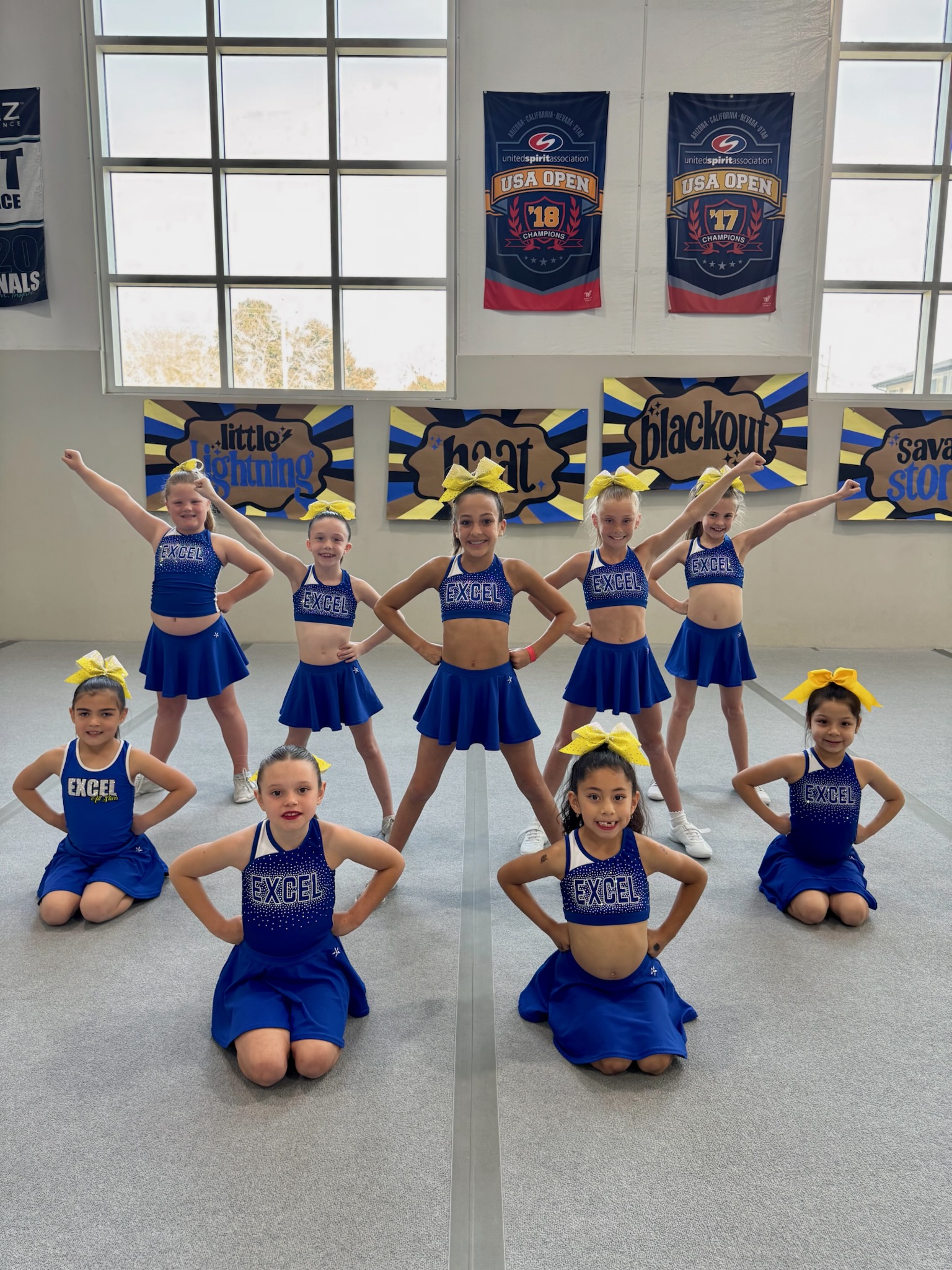 Mini and Tiny Novice All Star Cheer team picture